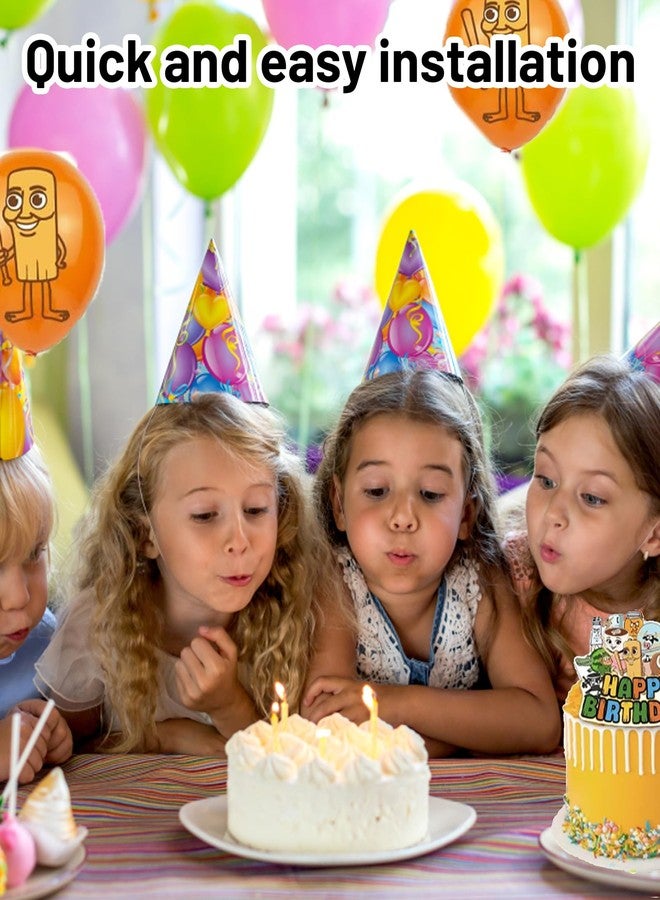 Buildcon 42PCS Brainrot Birthday Decorations, Kids Party Decor, Large Rubber Theme Props - Image 4